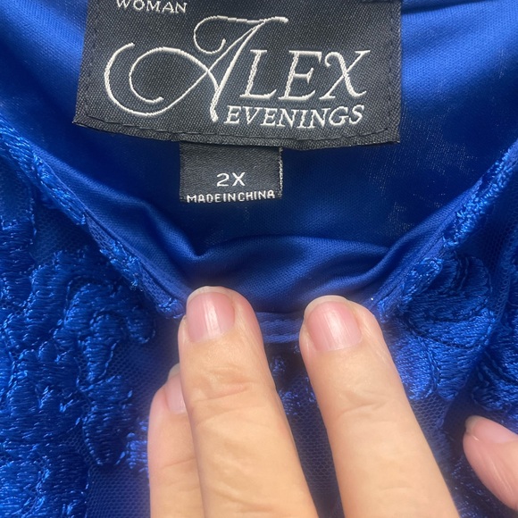 Alex Evenings Royal Blue Lace Tank - Picture 4 of 4